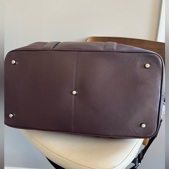 Coach Voyager 52 sport calf travel bag 2 way w/ strap nickel oxblood burgundy - Picture 6 of 13